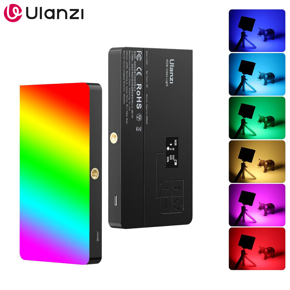 Video Led Light Panel - ULANZI LT002 RGB Lampa Wideo, Przenośny