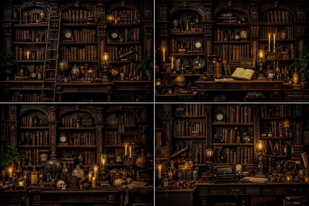 Photography Dark Cloth - Książki z biblioteki w stylu vintage,