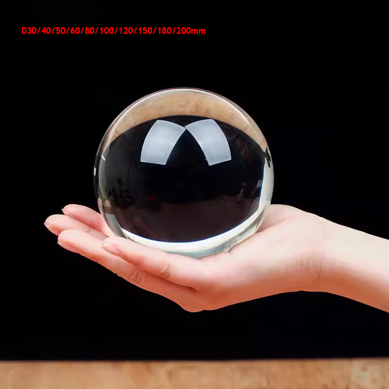Lens Ball Crystal - Kryształowa kula szklana z przezroczystą soczewką