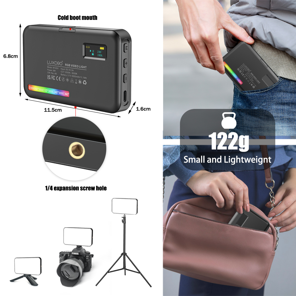 LUXCEO V10 PRO Lampa wideo Pan – Video Led Light Panel recenzja i cena