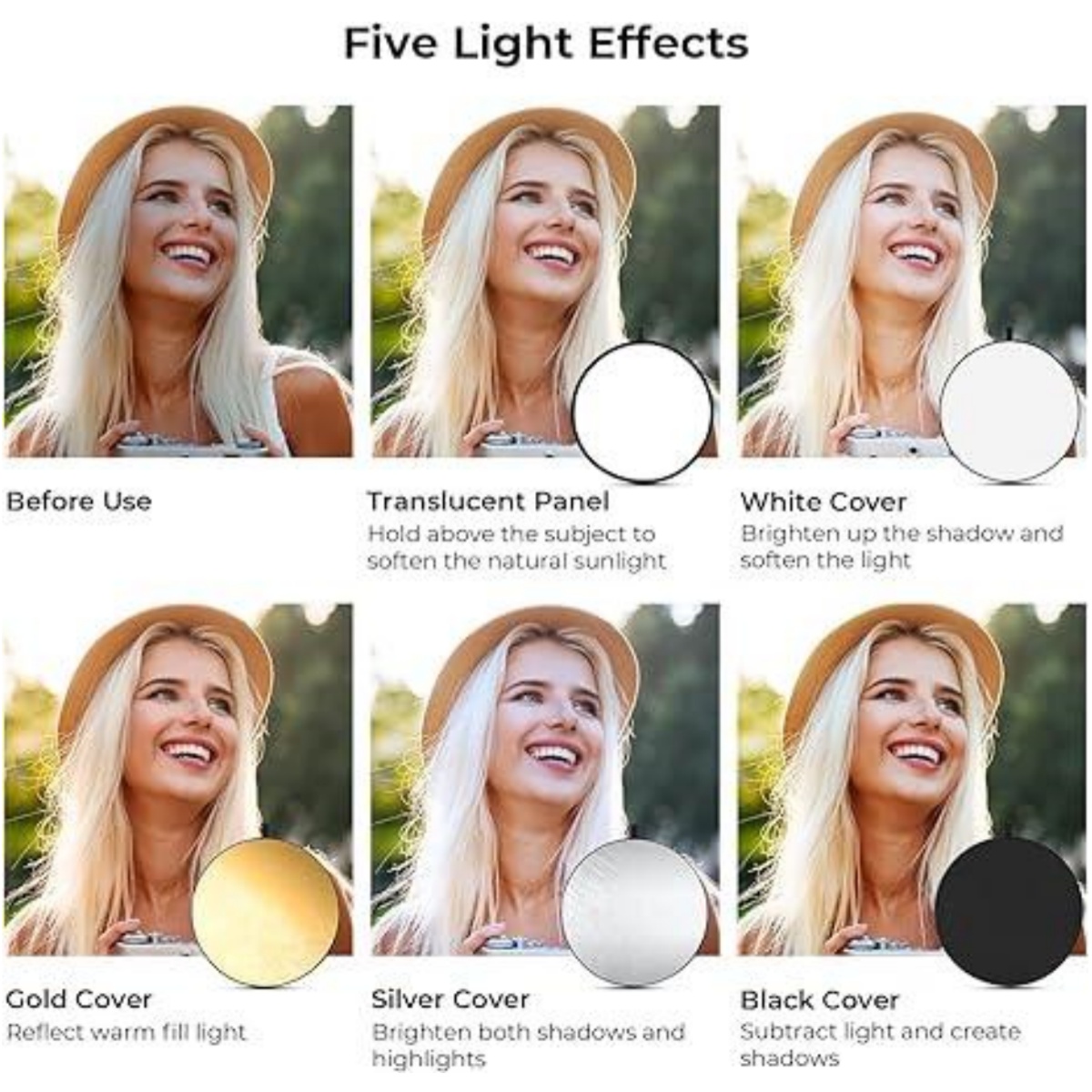 HUANYINGBJB przenośny reflekto – Reflector 5 In 1 recenzja i cena