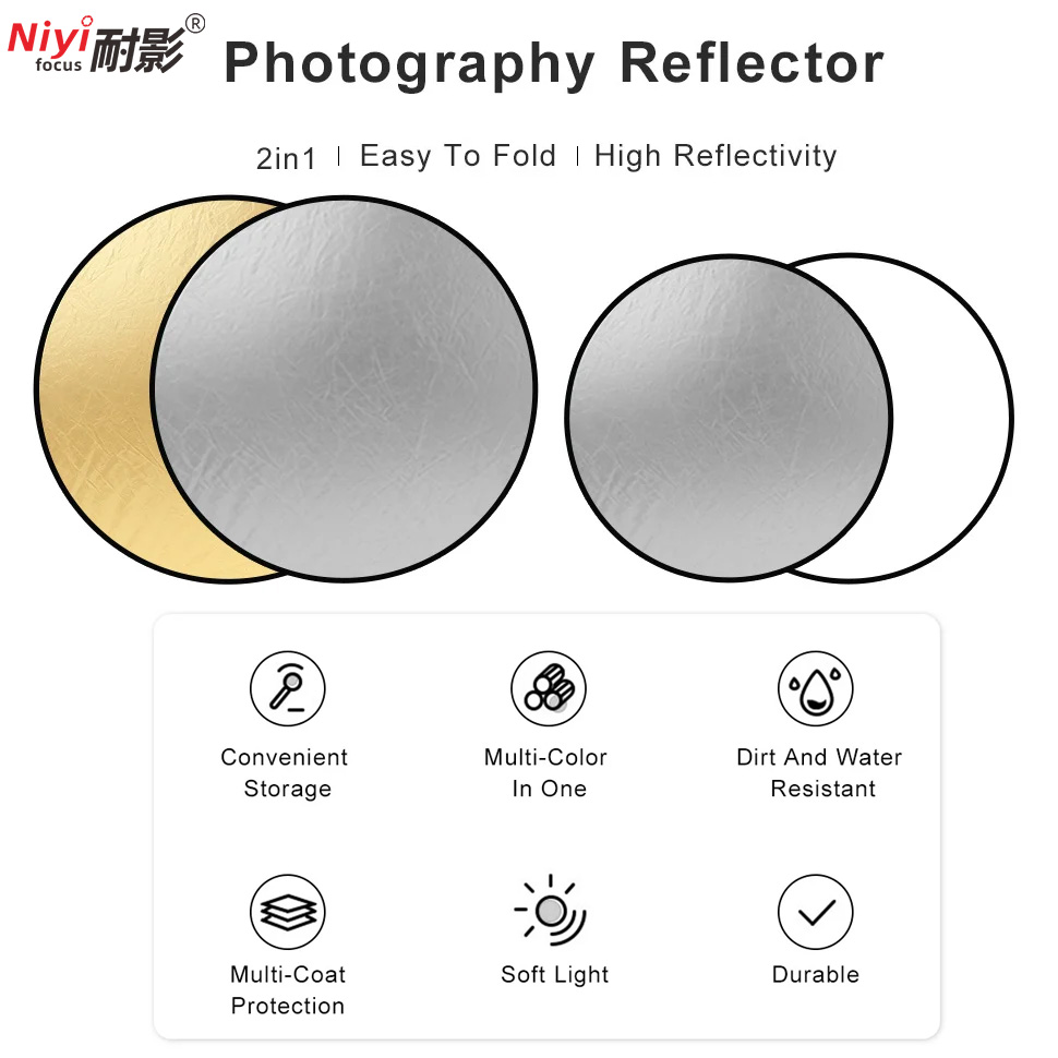 Okrągły przenośny reflektor 2w – Reflector 5 In 1 recenzja i cena